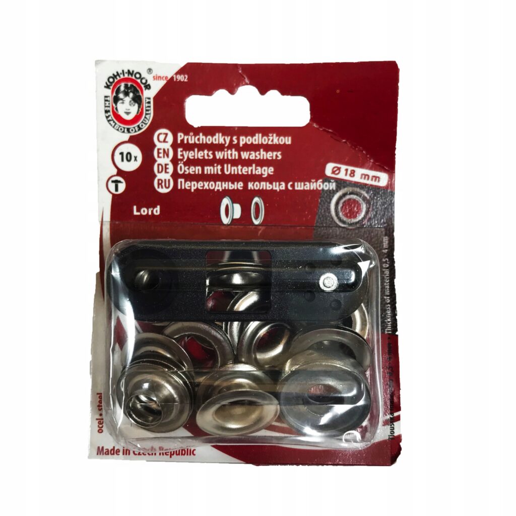 Oczka Kaletnicze Metalowe Lord Nikiel 18mm Koh-I-Noor