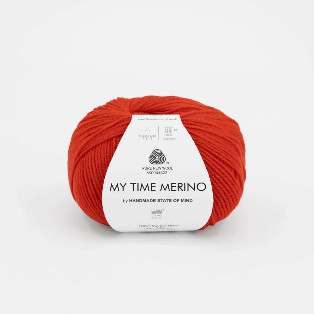 Włóczka Gabo Wool My Time Merino 9522 Czerwona Pomarańcza