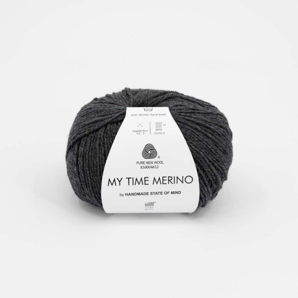 Włóczka Gabo Wool My Time Merino 9403 Grafitowa Stal