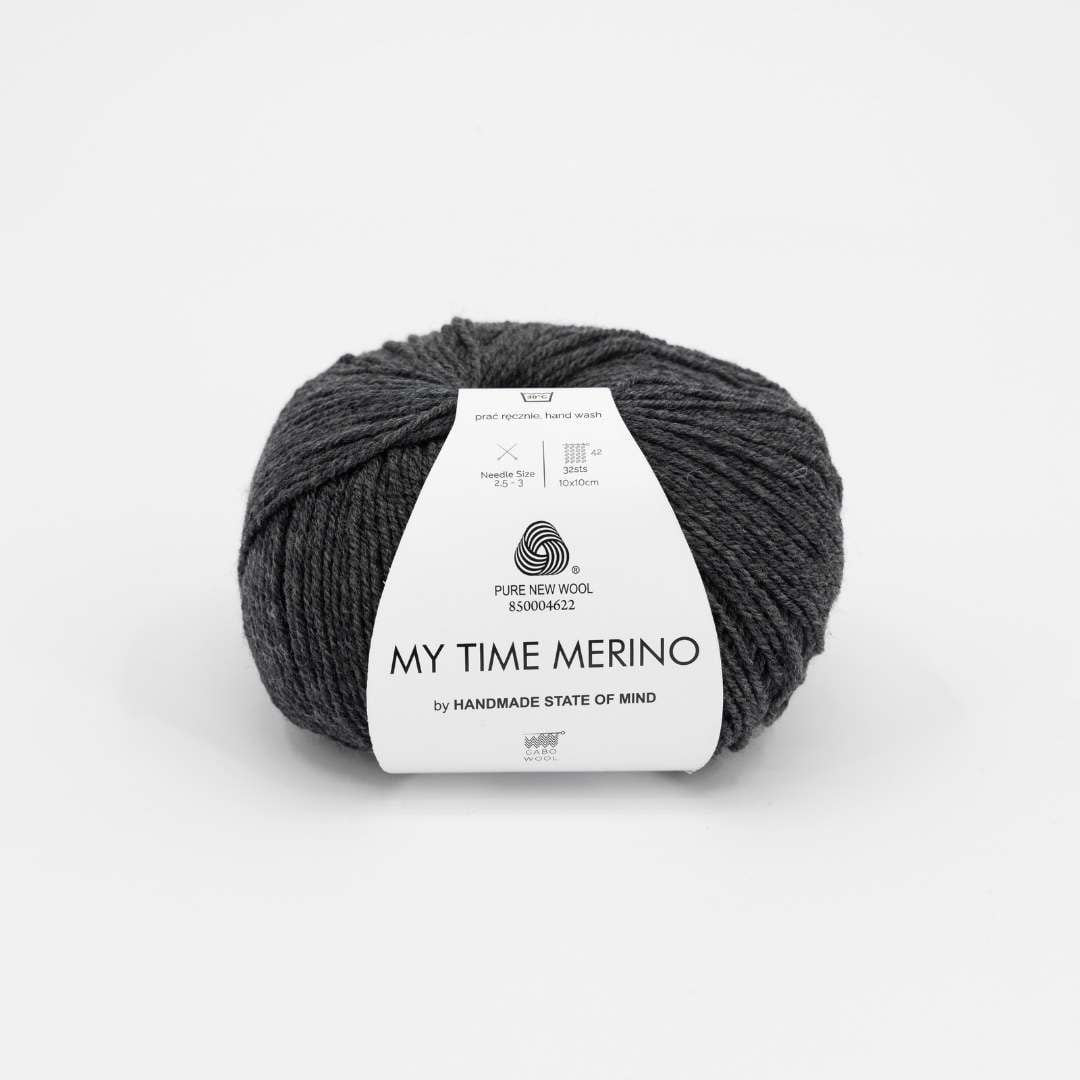 Włóczka Gabo Wool My Time Merino 9403 Grafitowa Stal