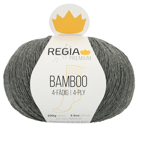 Włóczka Regia Premium Bamboo 072 Szary - obrazek 2