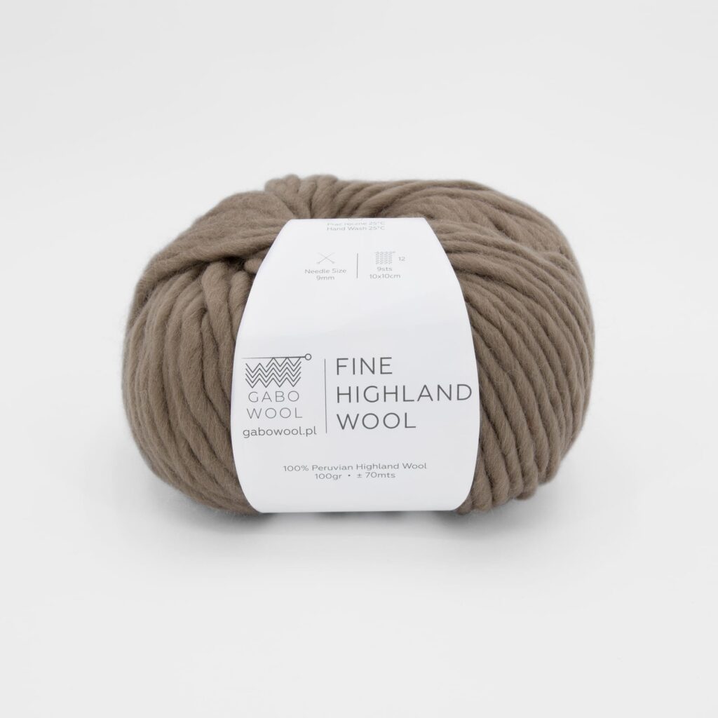 Włóczka Gabo Wool Fine Highland Wool 2140 Ciemny Beż