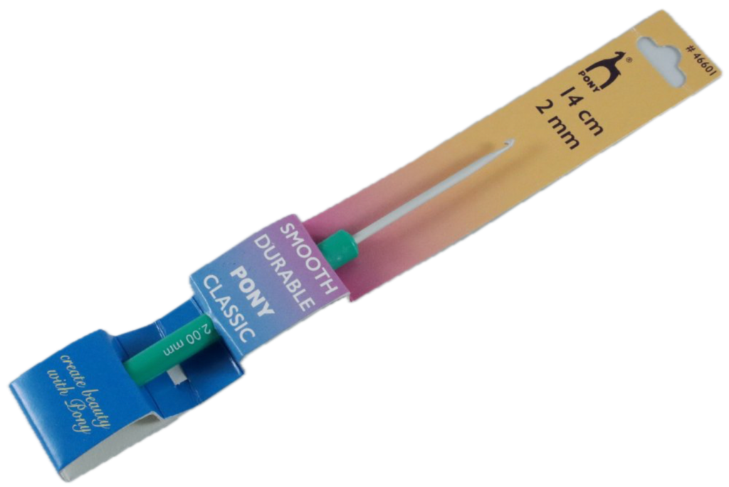 Szydełko z Plastikową Rączką 2mm PONY #46601