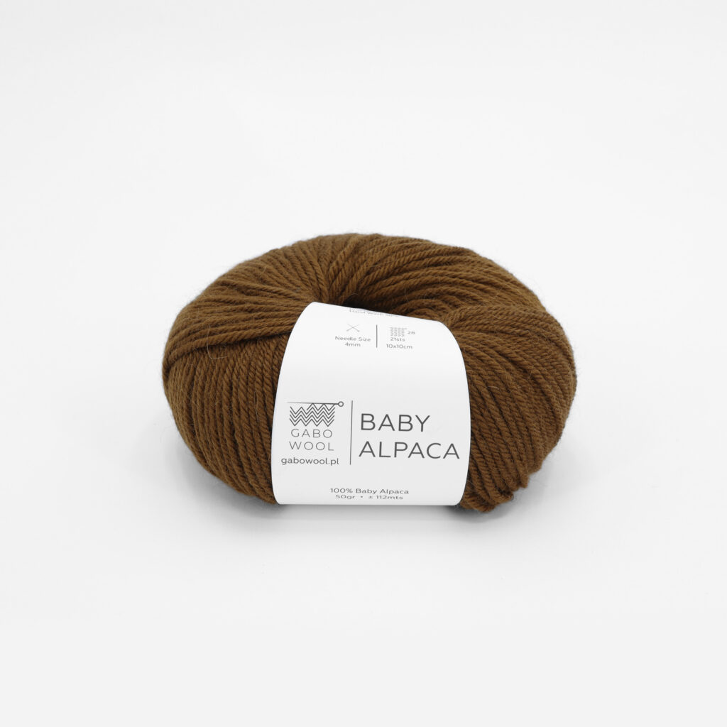 Włóczka Gabo Wool Baby Alpaca 1121 Kasztanowy Brąz
