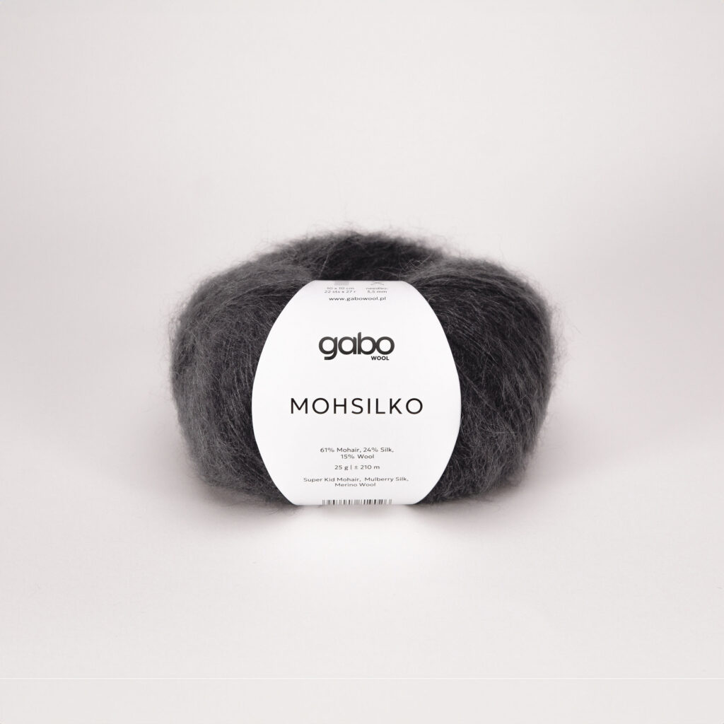 Włóczka Gabo Wool Mohsilko 4403 Grafitowa Stal