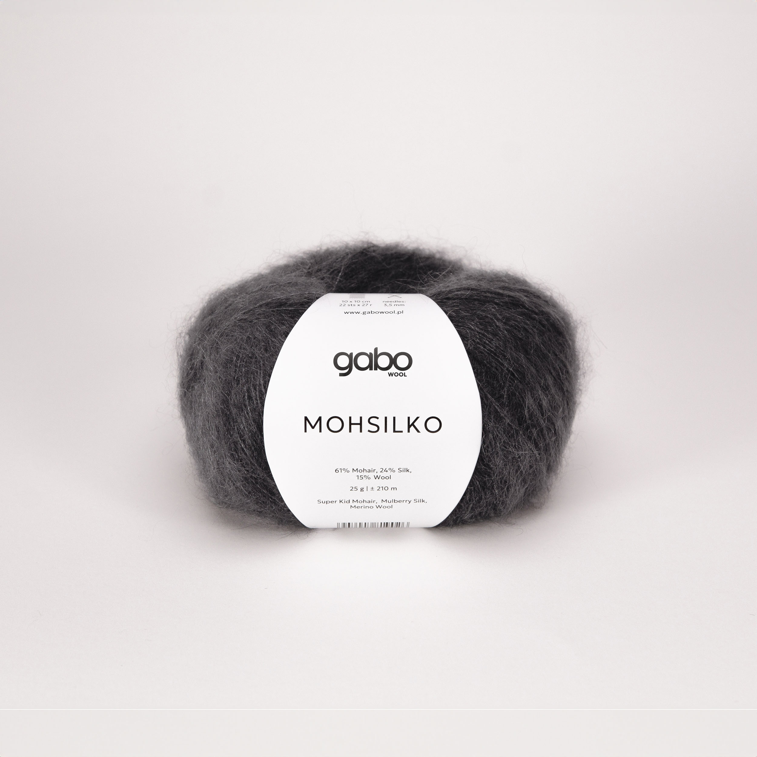 Włóczka Gabo Wool Mohsilko 4403 Grafitowa Stal