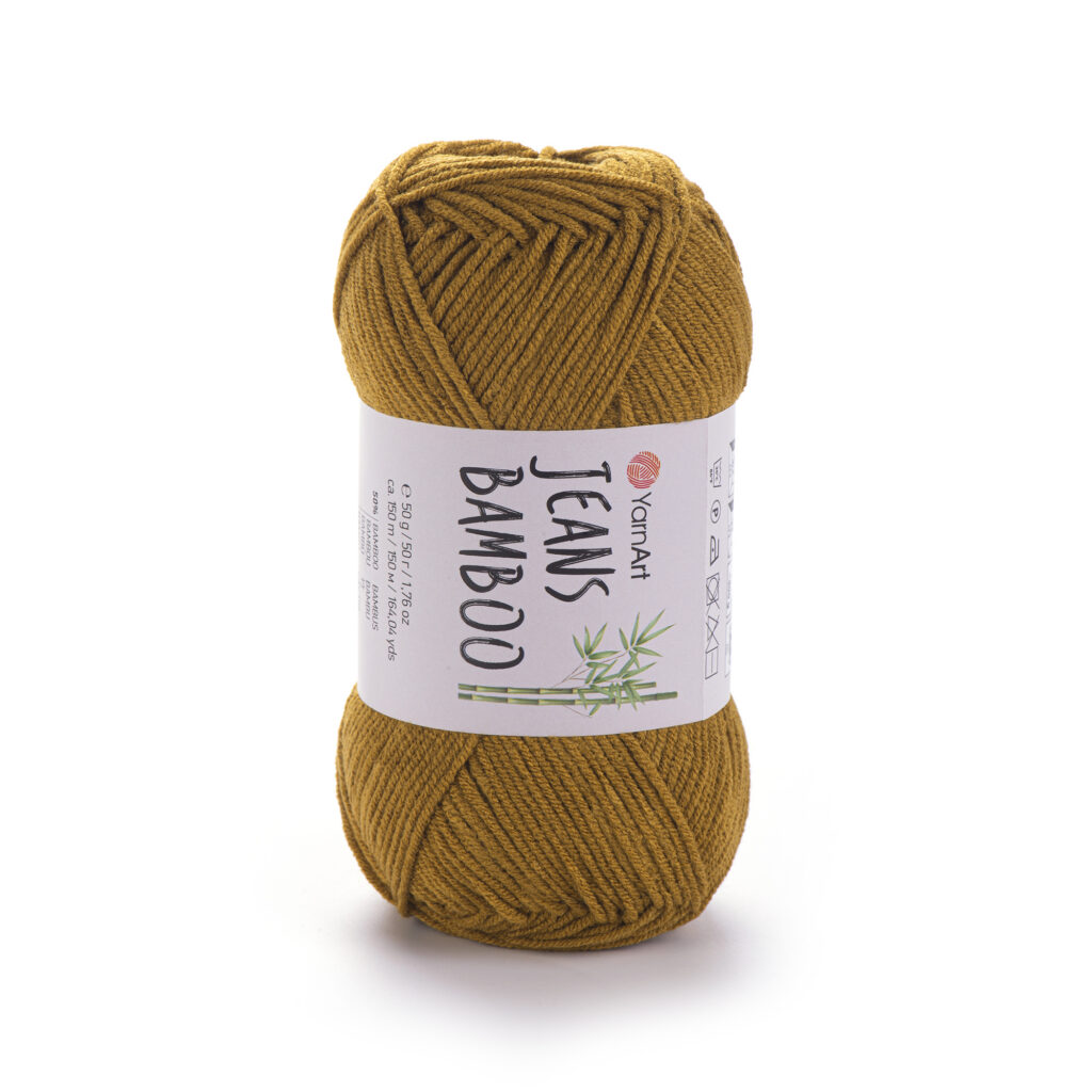 Włóczka YarnArt Jeans Bamboo 131 Musztarda
