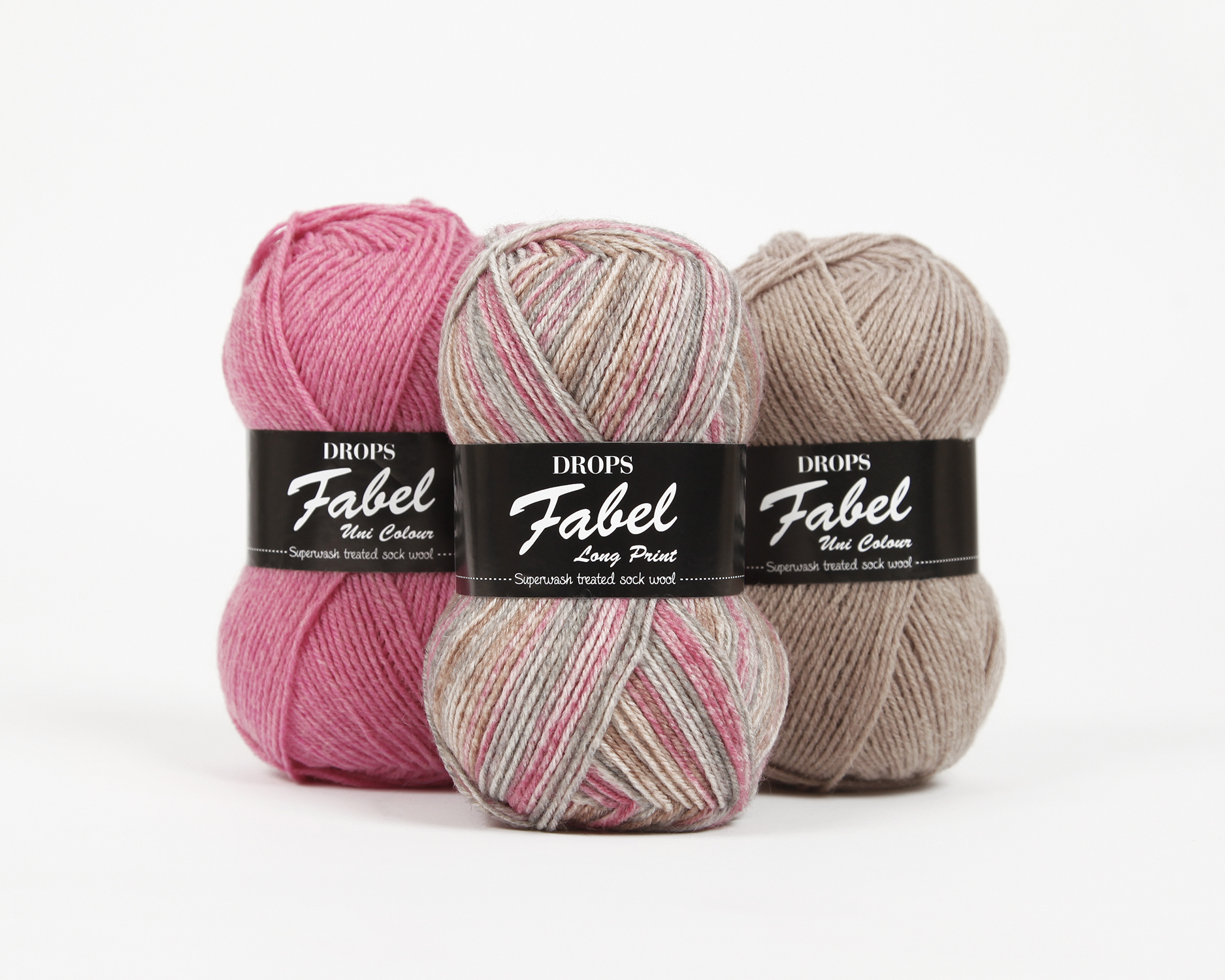 Włóczka Drops Fabel Long Print 623 Bladoróżowy - obrazek 3