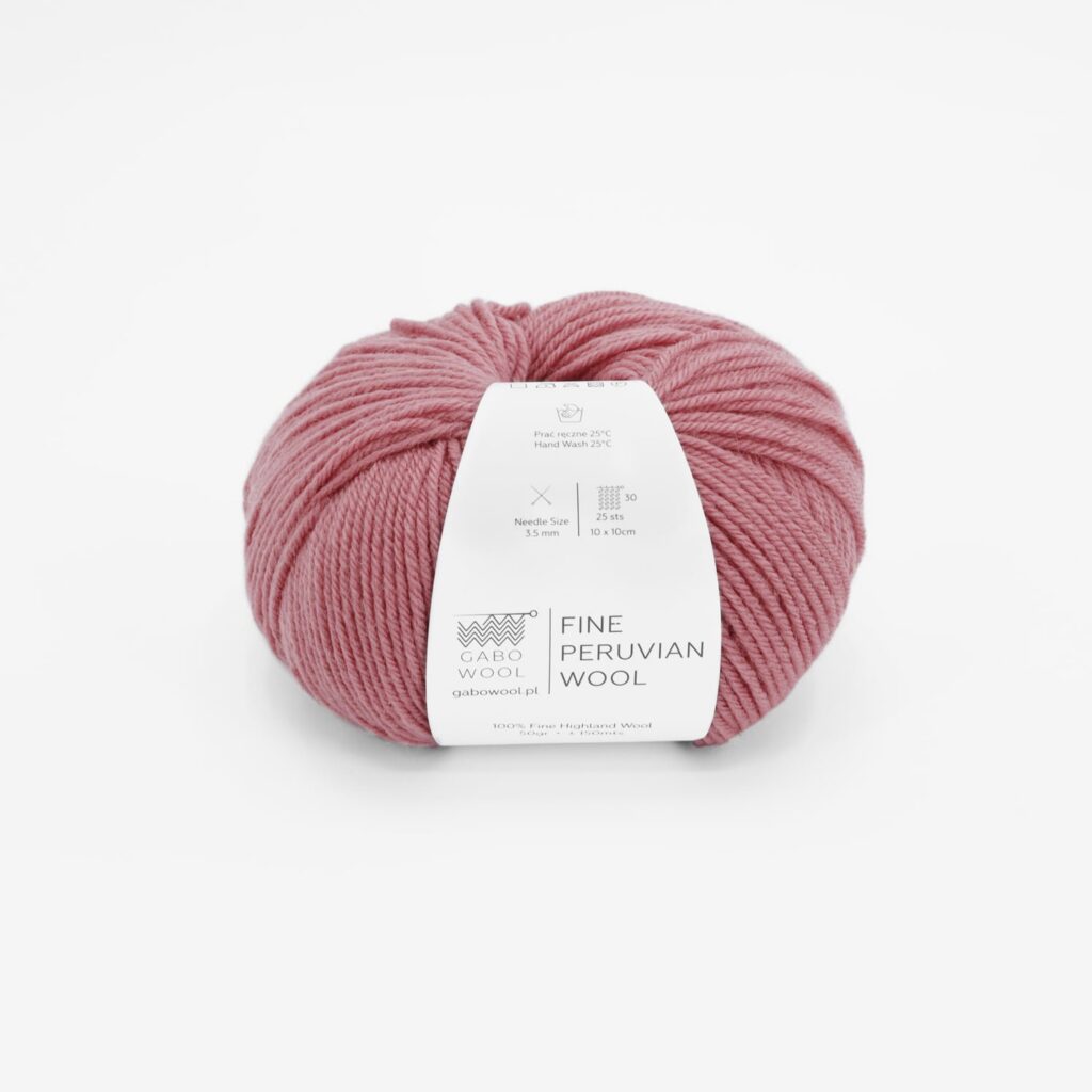 Włóczka Gabo Wool Fine Peruvian Wool 8717 Sorbet Malinowy