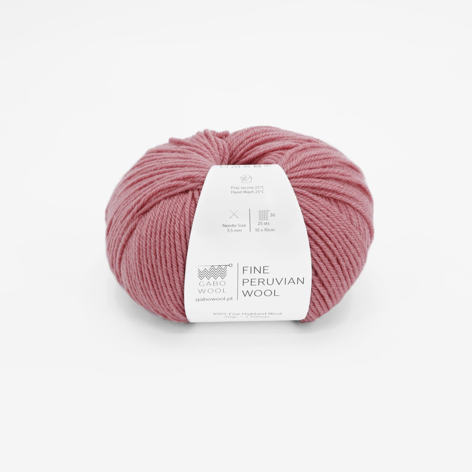 Włóczka Gabo Wool Fine Peruvian Wool 8717 Sorbet Malinowy