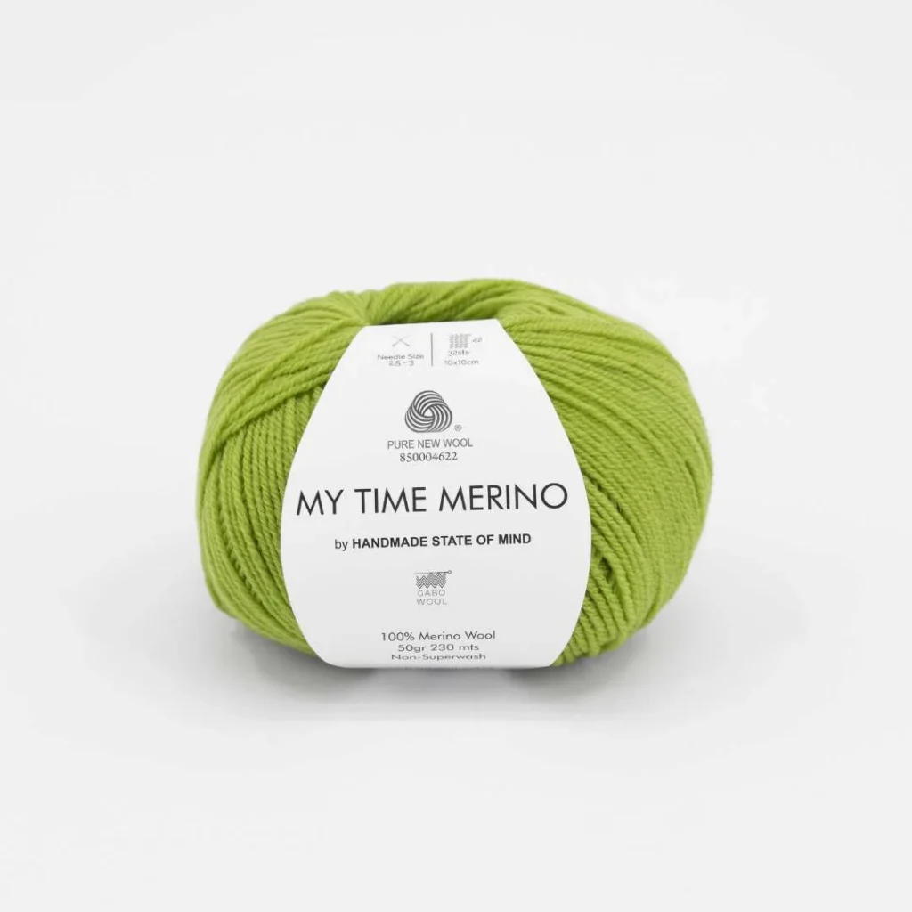 Włóczka Gabo Wool My Time Merino 9724 Limonkowy Blask