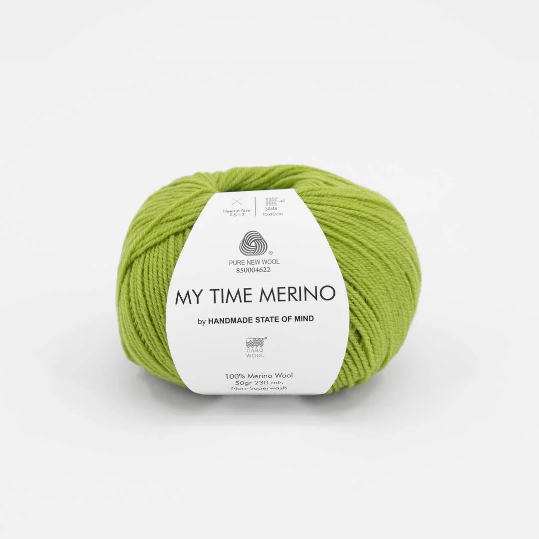 Włóczka Gabo Wool My Time Merino 9724 Limonkowy Blask