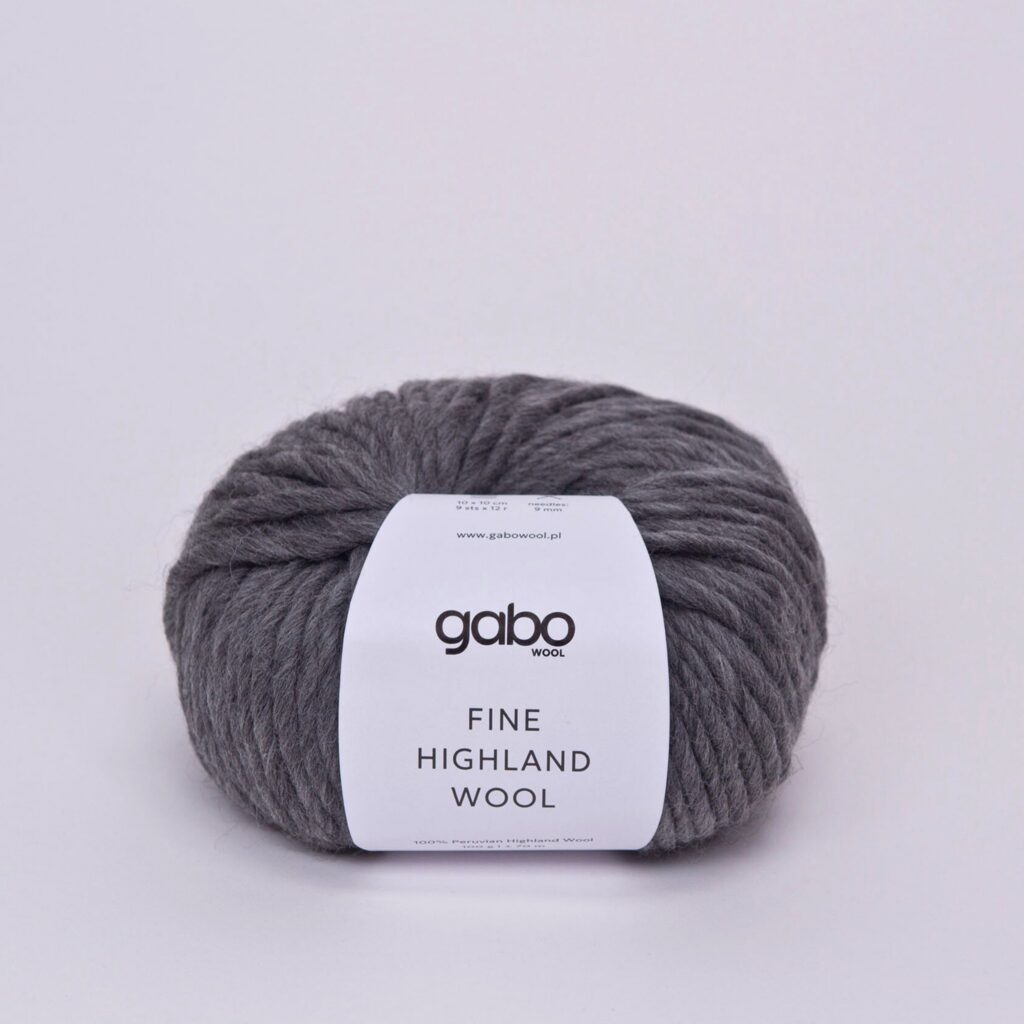 Włóczka Gabo Wool Fine Highland Wool 2143 Szary