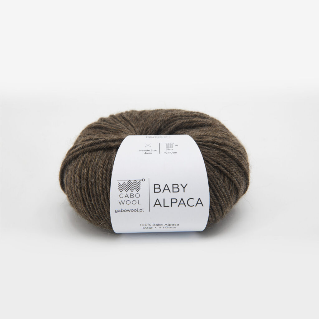 Włóczka Gabo Wool Baby Alpaca 211 Brąz