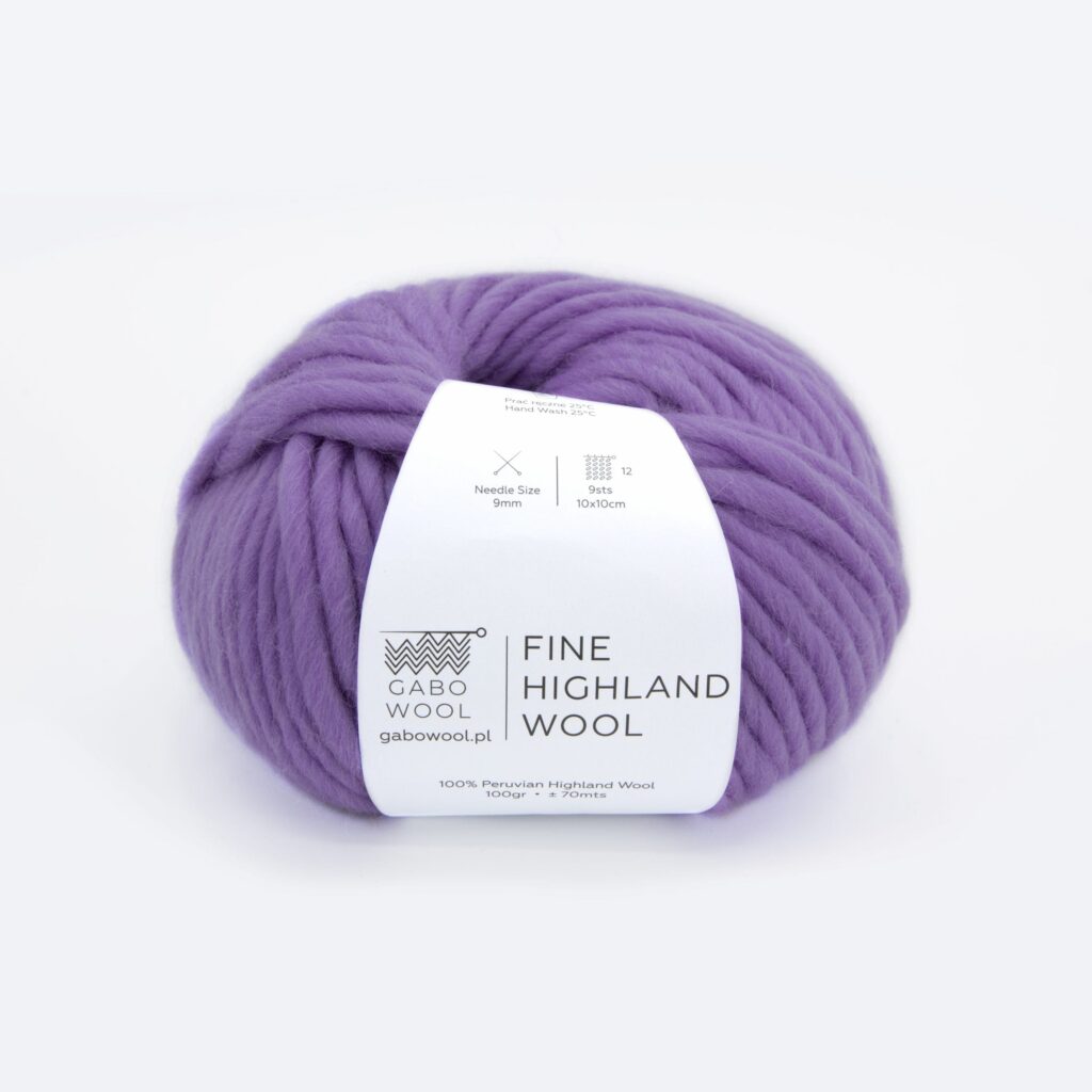 Włóczka Gabo Wool Fine Highland Wool 2818 Lawenda