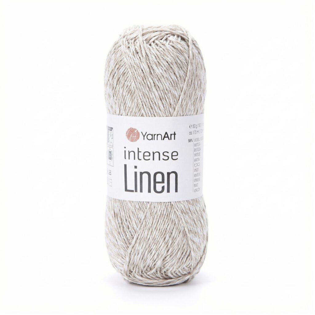 Włóczka YarnArt Intense Linen 4100 Białobeżowa