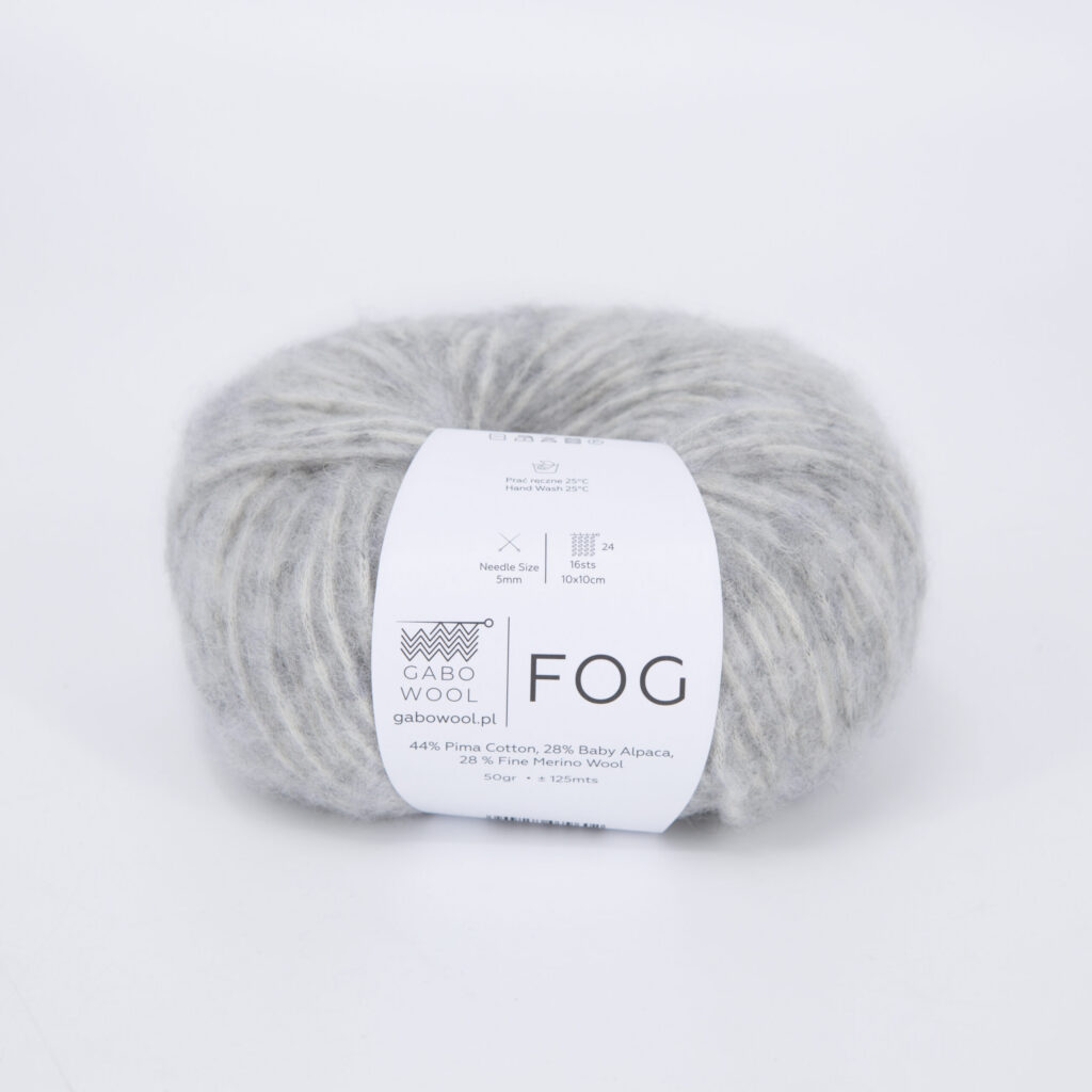 Włóczka Gabo Wool FOG 6546 Jasny Szary