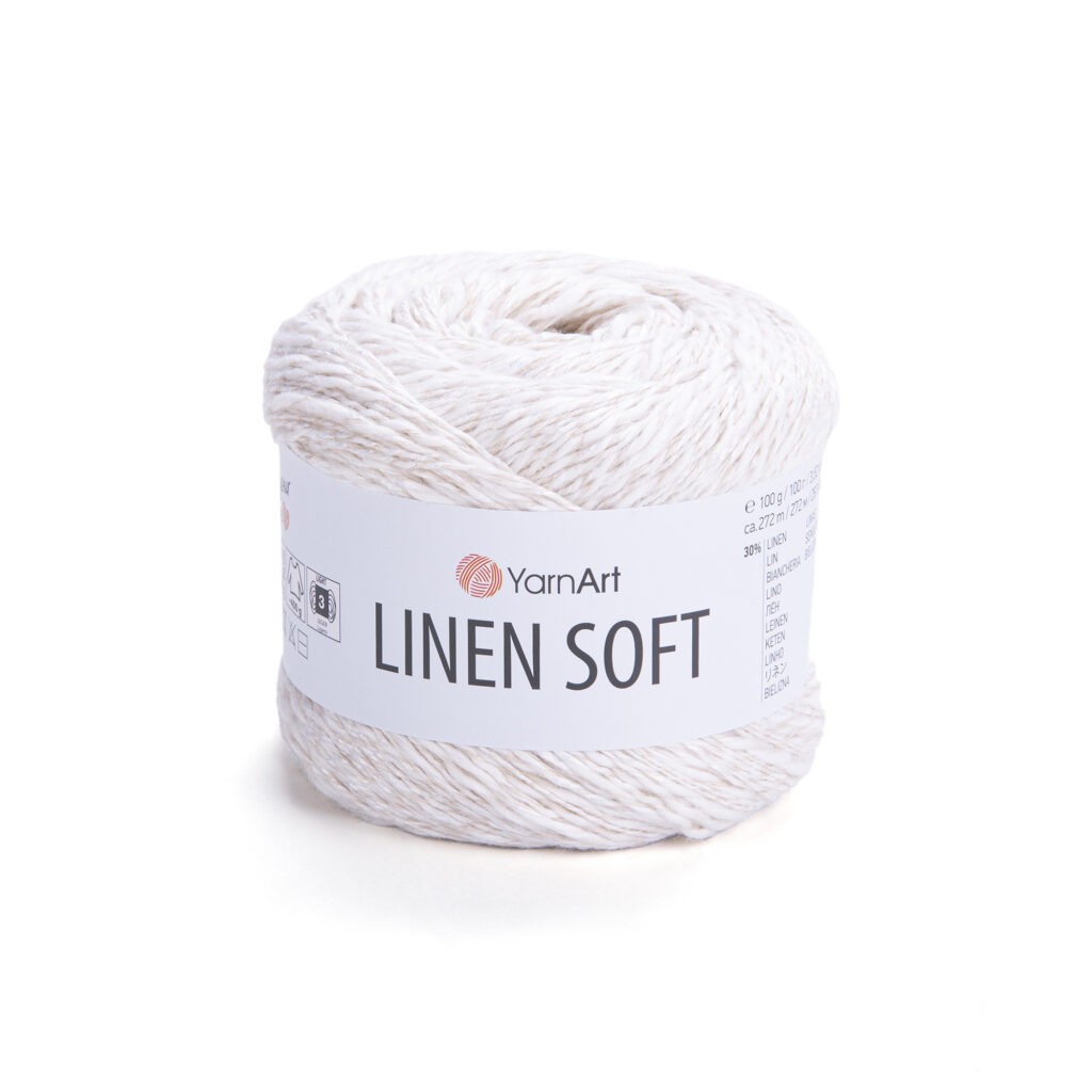 Włóczka YarnArt Linen Soft 7301 Biały