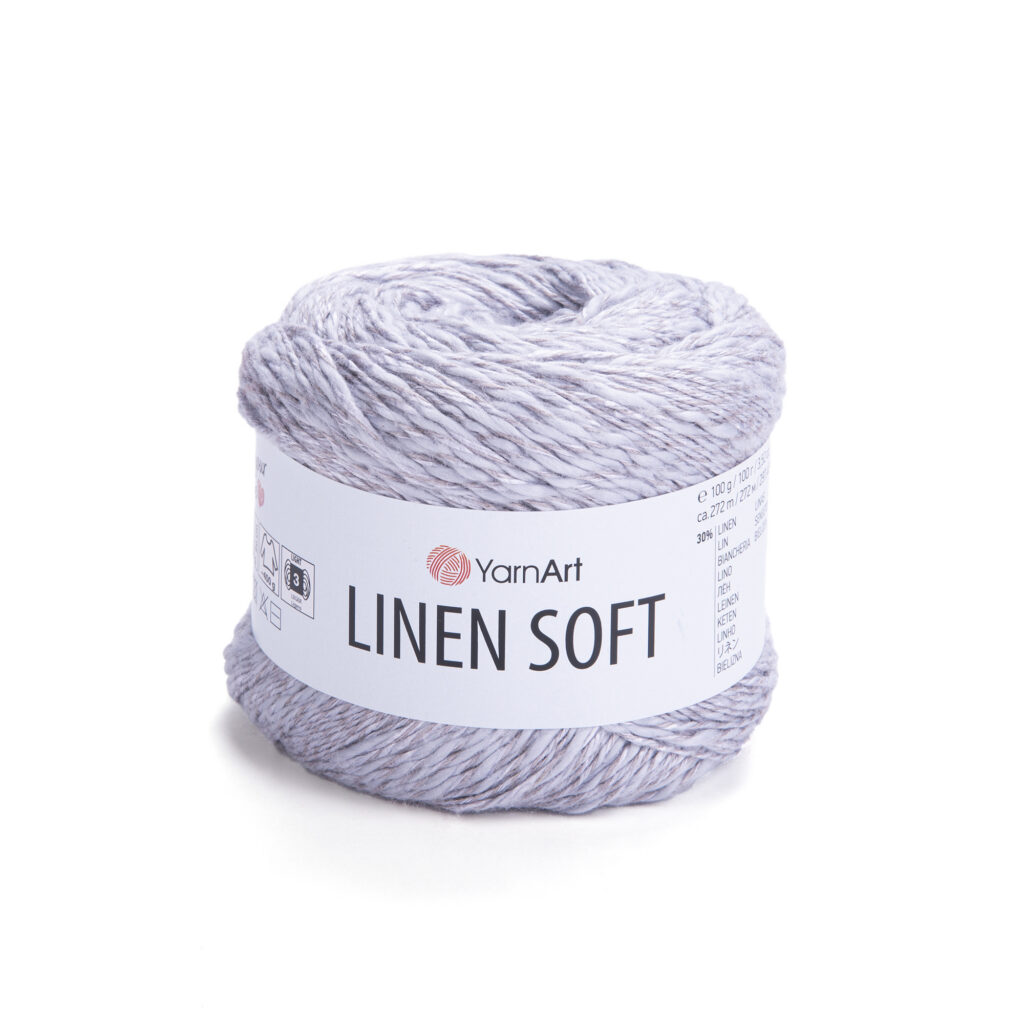 Włóczka YarnArt Linen Soft 7320 Jasny Szary