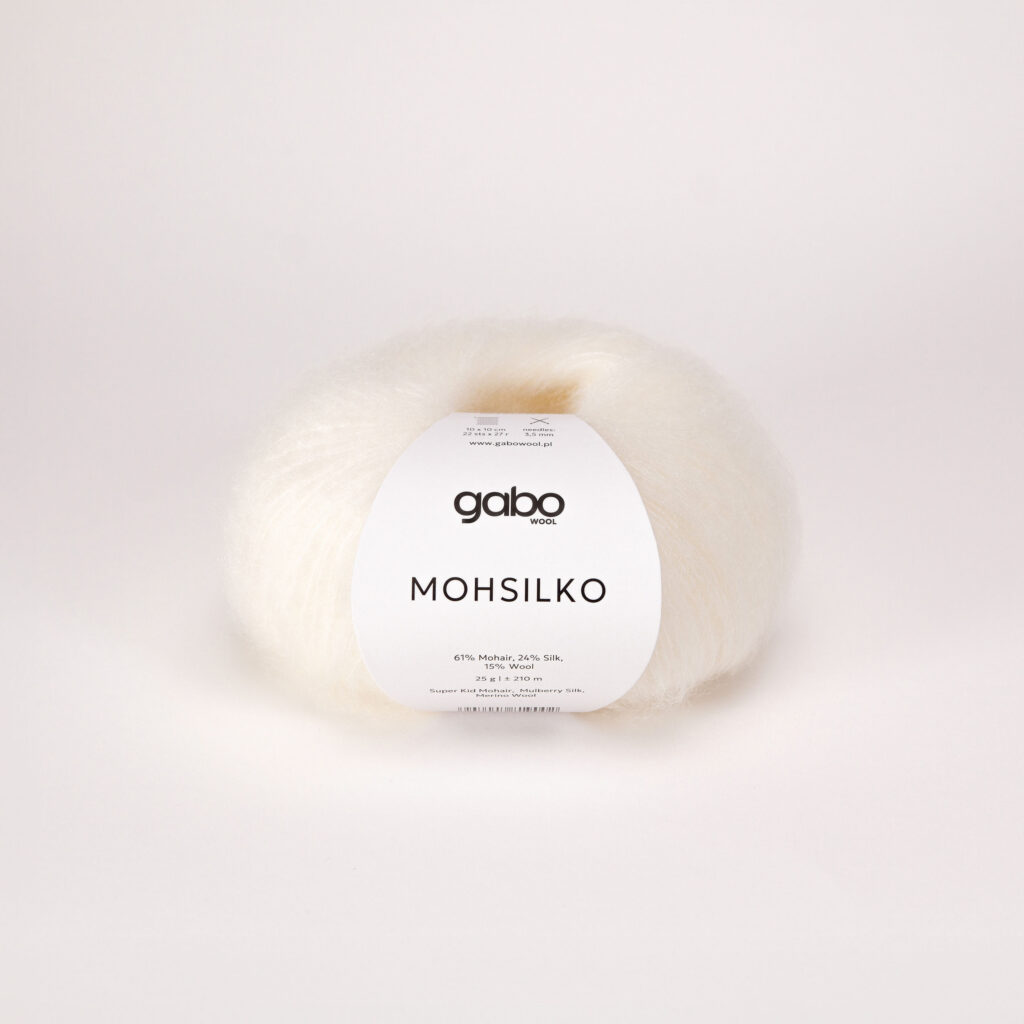 Włóczka Gabo Wool Mohsilko 100 Naturalna Biel