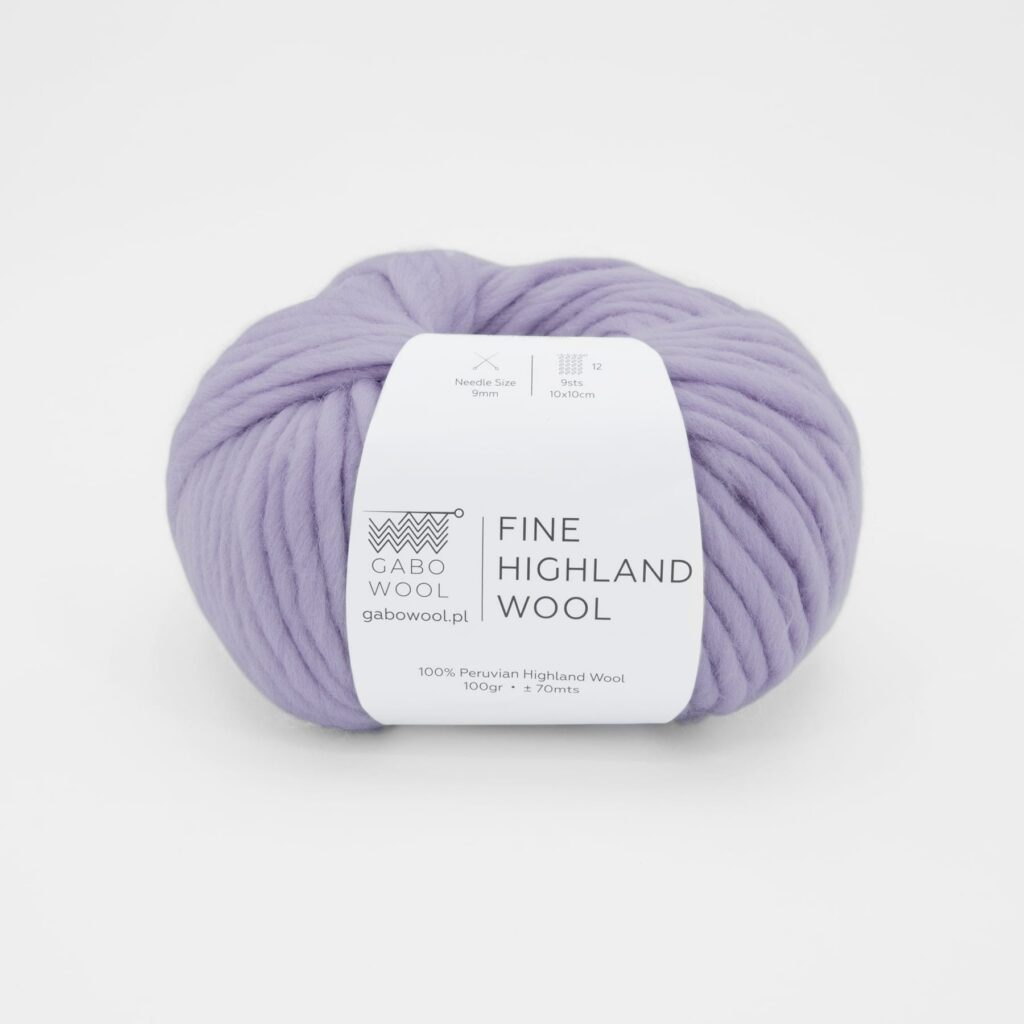 Włóczka Gabo Wool Fine Highland Wool 2741 Jasna Lila