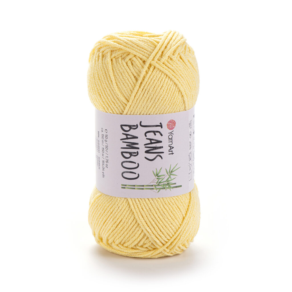 WŁÓCZKA YarnArt Jeans Bamboo 105 Żółty