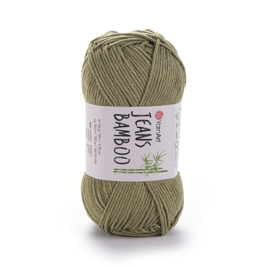 Włóczka YarnArt Jeans Bamboo 132 Blada Oliwka