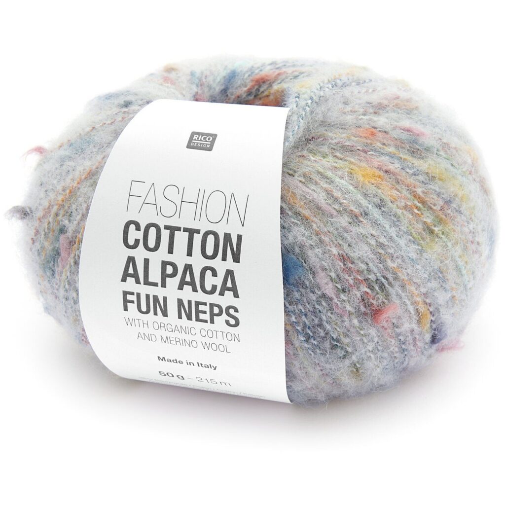 Włóczka Rico Design Cotton Alpaca Fun Neps 001 Szary