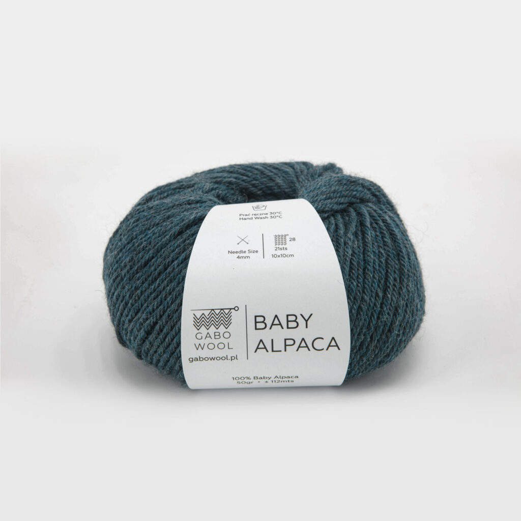 Włóczka Gabo Wool Baby Alpaca 1979 Morska Zieleń