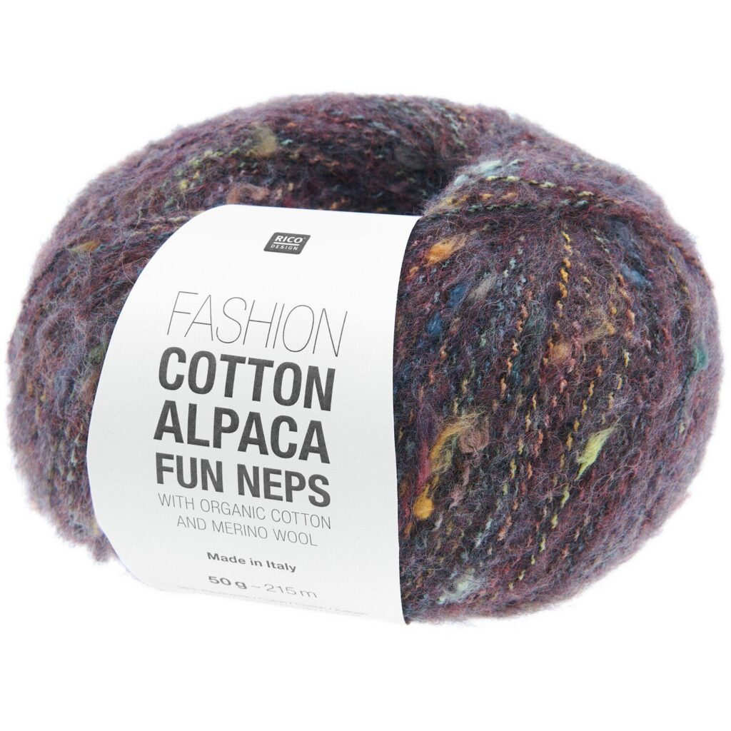 Włóczka Rico Design Cotton Alpaca Fun Neps 004 Fiolet