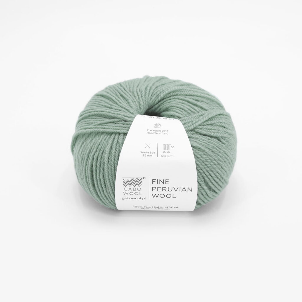 Włóczka Gabo Wool Fine Peruvian Wool 8268 Ciemna Szałwia