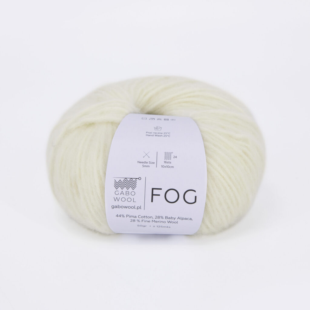 Włóczka Gabo Wool FOG 100 Naturalna Biel