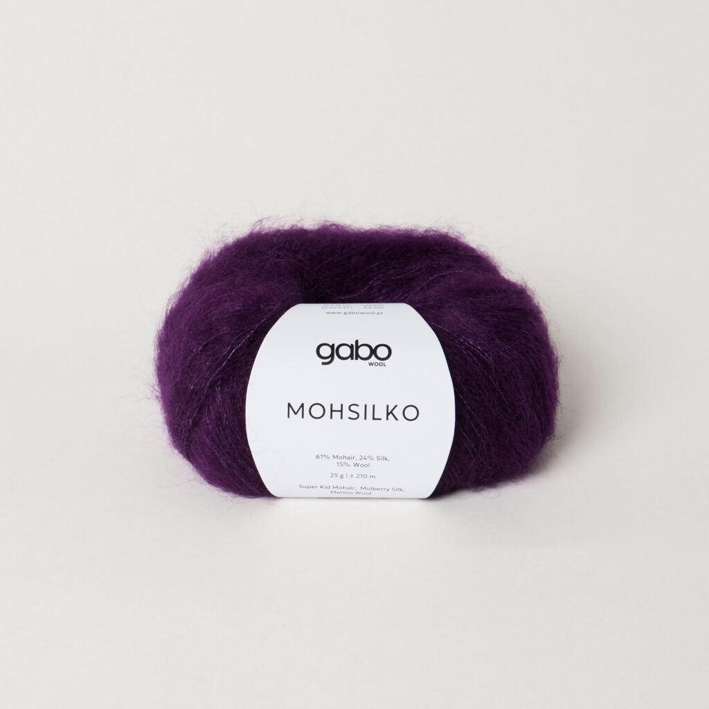 Włóczka Gabo Wool Mohsilko 4713 Bakłażan